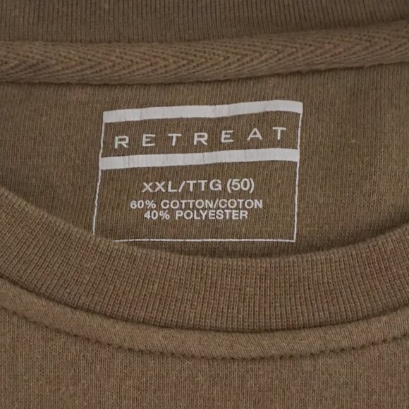 Retreat Brown Eagle Wolf Graphic Crewneck Sweatshirt Cotton Blend XXL - Picture 9 of 10